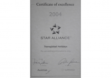Star Alliance Certificate